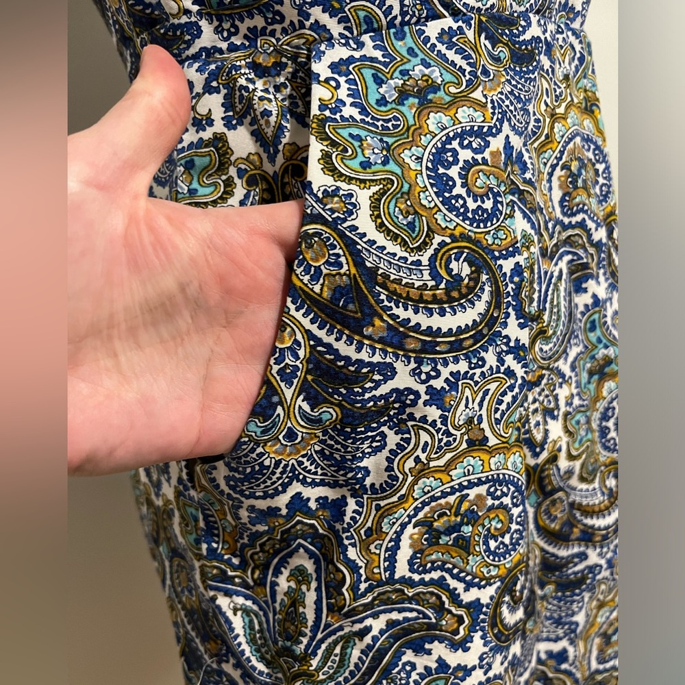 J. Crew Women’s Paisley Dress Size 2 - Picture 5 of 10